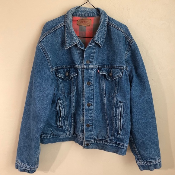 Levi's Other - Vtg Levi’s Trucker Jean Jacket Lined Blanket Plaid